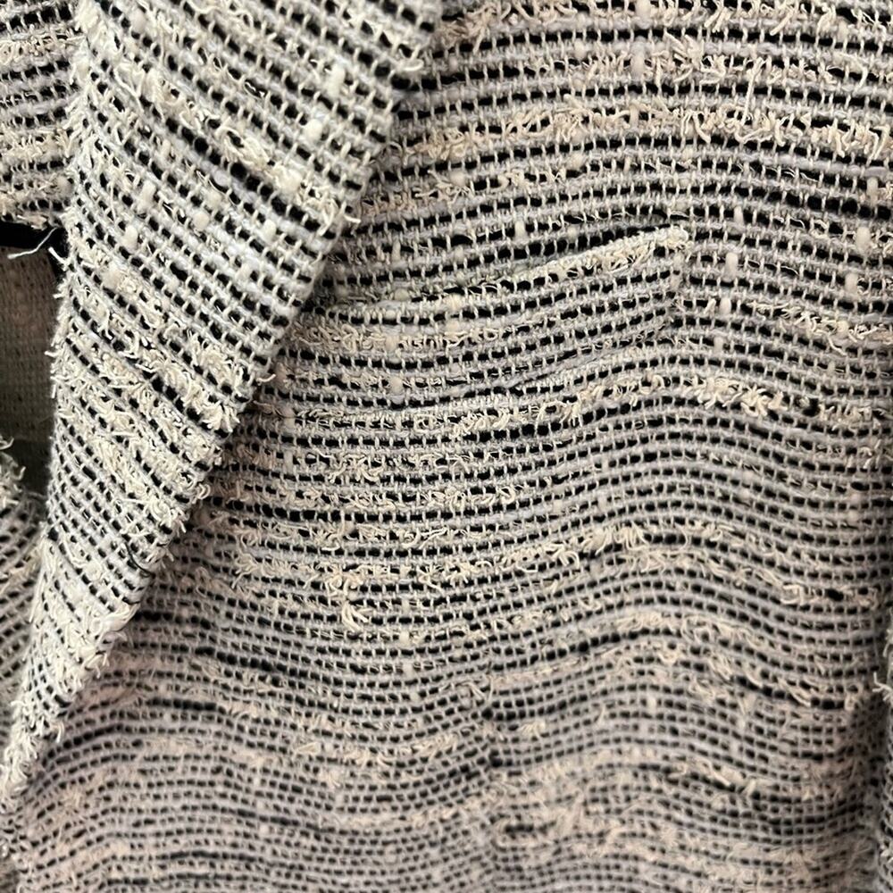 Rag & Bone Tweed Deconstructed Textured Blazer Jacket Black & White Wool Sz 0 - Picture 8 of 16